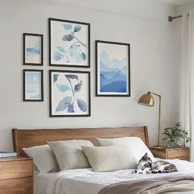 Natura albastră minimalistă tablou poliptic înrămat