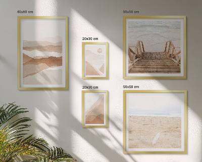 Decorațiune de perete set tablouri Plaje și munți minimalisti