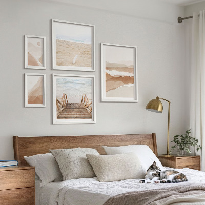 Decorațiune de perete set tablouri Plaje și munți minimalisti