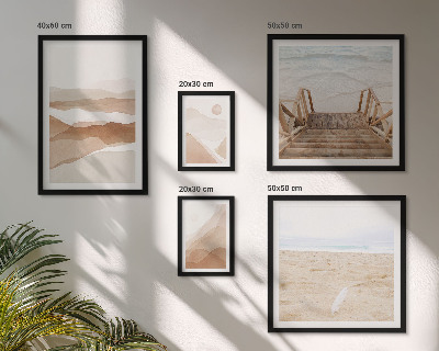 Decorațiune de perete set tablouri Plaje și munți minimalisti