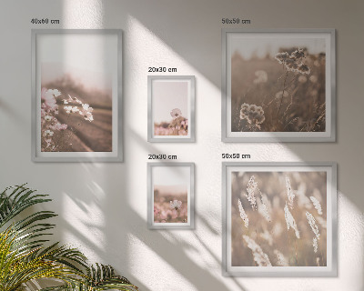 Polyptic înrămat Motive florale de natură delicată