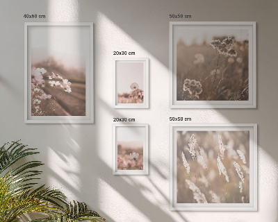 Polyptic înrămat Motive florale de natură delicată