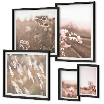 Polyptic înrămat Motive florale de natură delicată
