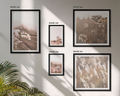 Polyptic înrămat Motive florale de natură delicată