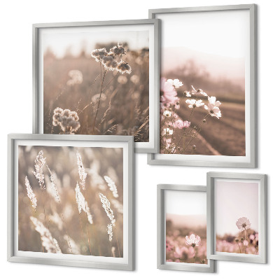 Polyptic înrămat Motive florale de natură delicată