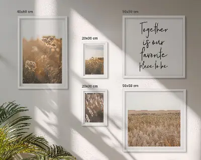 Set de tablouri decorative pentru perete cu zicale despre peisaje naturale și flori
