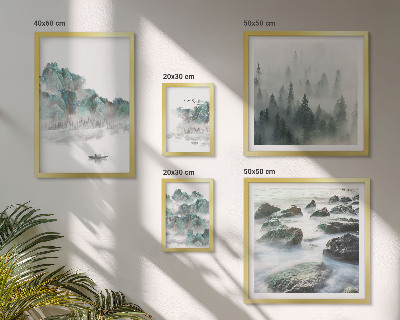Decorațiune de perete set tablouri Peisaje liniștite cu apă