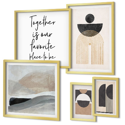 Decorațiune de perete set tablouri Forme abstracte ale naturii