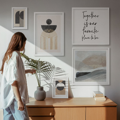 Decorațiune de perete set tablouri Forme abstracte ale naturii