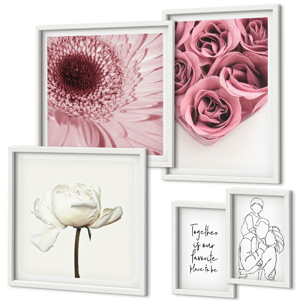 Polyptic înrămat Inspirații florale boho