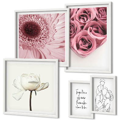 Polyptic înrămat Inspirații florale boho