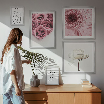 Polyptic înrămat Inspirații florale boho