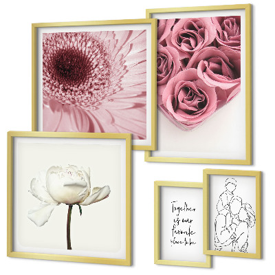 Polyptic înrămat Inspirații florale boho