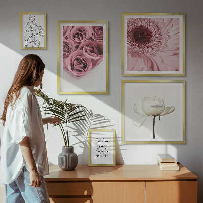Polyptic înrămat Inspirații florale boho
