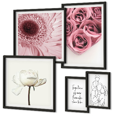Polyptic înrămat Inspirații florale boho