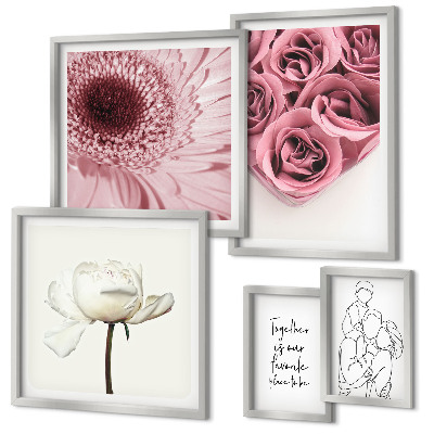 Polyptic înrămat Inspirații florale boho