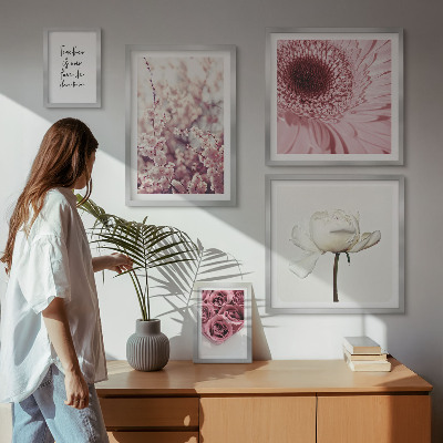 Decorațiune de perete set tablouri Accente florale romantice