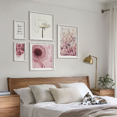 Decorațiune de perete set tablouri Accente florale romantice