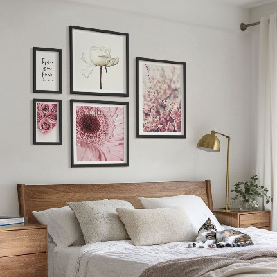 Decorațiune de perete set tablouri Accente florale romantice