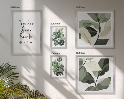 Polyptic înrămat Inspirații moderne din plante