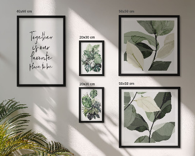 Polyptic înrămat Inspirații moderne din plante