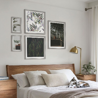 Decorațiune de perete set tablouri Motive vegetale de oază verde