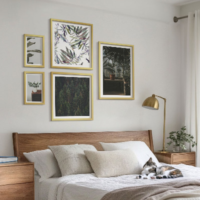 Decorațiune de perete set tablouri Motive vegetale de oază verde