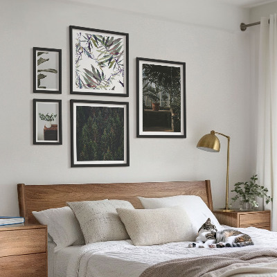 Decorațiune de perete set tablouri Motive vegetale de oază verde