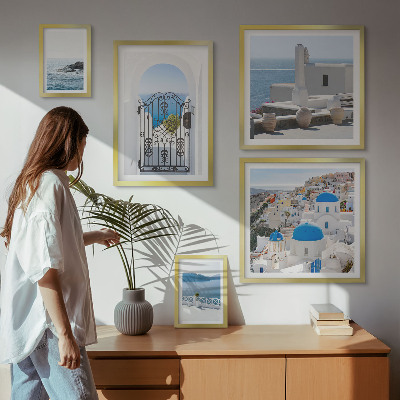 Polyptic înrămat Vederi ale Greciei mediteraneene