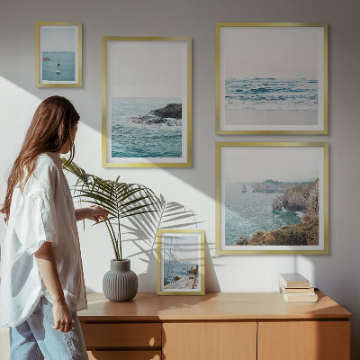Decorațiune de perete set tablouri Vederi liniștite la mare, plaje, stânci