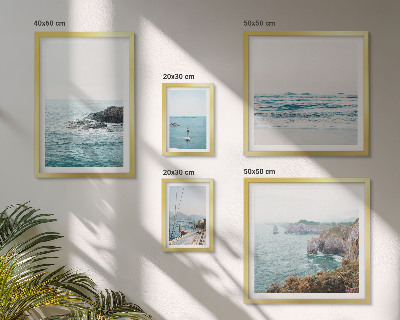 Decorațiune de perete set tablouri Vederi liniștite la mare, plaje, stânci