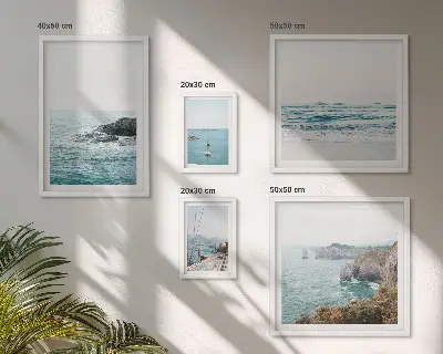Set de tablouri decorative pentru perete vederi liniștite la mare cu plaje și stânci