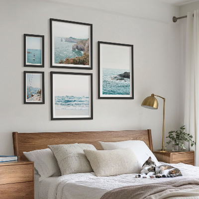 Decorațiune de perete set tablouri Vederi liniștite la mare, plaje, stânci