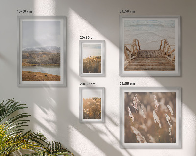 Polyptic înrămat Peisaje naturale ale câmpului lacului