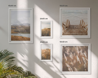 Polyptic înrămat Peisaje naturale ale câmpului lacului