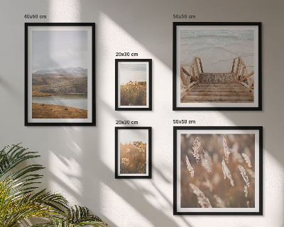 Polyptic înrămat Peisaje naturale ale câmpului lacului