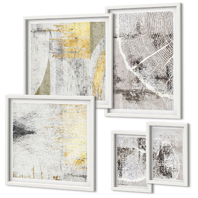 Decorațiune de perete set tablouri Modele neutre abstracte