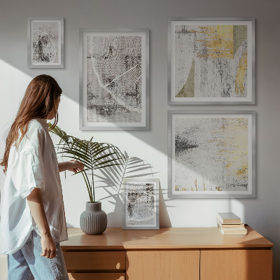 Decorațiune de perete set tablouri Modele neutre abstracte