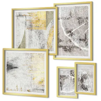 Set de tablouri decorative pentru perete cu modele abstracte neutre
