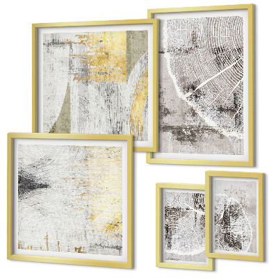 Decorațiune de perete set tablouri Modele neutre abstracte