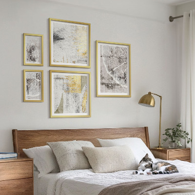 Decorațiune de perete set tablouri Modele neutre abstracte