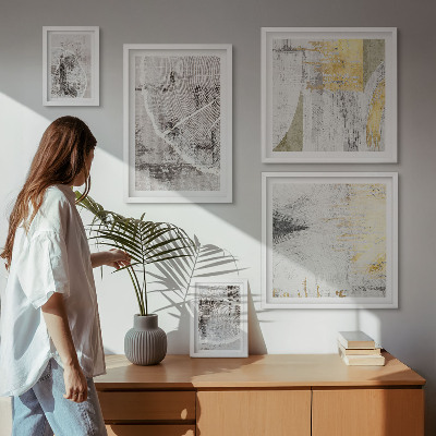 Decorațiune de perete set tablouri Modele neutre abstracte