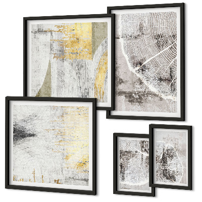 Decorațiune de perete set tablouri Modele neutre abstracte