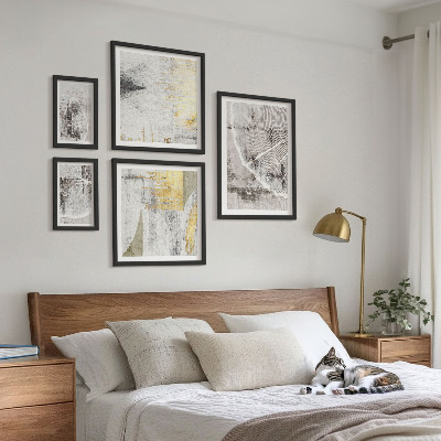 Decorațiune de perete set tablouri Modele neutre abstracte