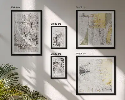 Set de tablouri decorative pentru perete cu modele abstracte neutre
