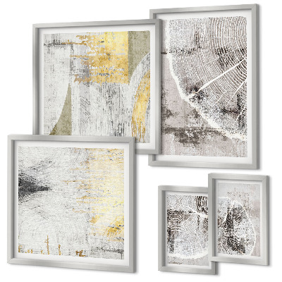 Decorațiune de perete set tablouri Modele neutre abstracte