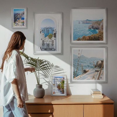 Polyptic înrămat Peisaje din Grecia, arhitectura maritimă