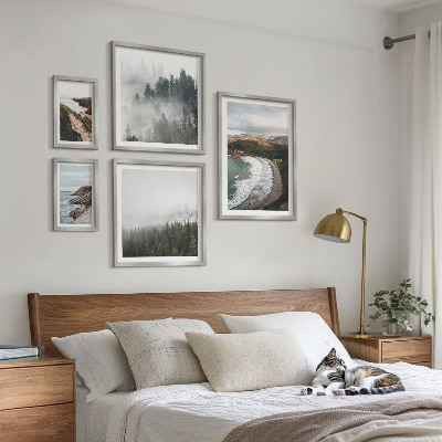 Decorațiune de perete set tablouri Peisaje de coastă, păduri montane