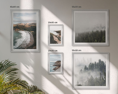 Decorațiune de perete set tablouri Peisaje de coastă, păduri montane