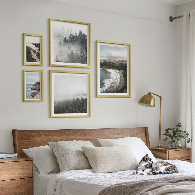Decorațiune de perete set tablouri Peisaje de coastă, păduri montane